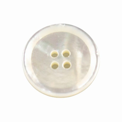 Echter Perlmuttknopf Natur in Creme/Natur mit 4-Loch-Befestigung