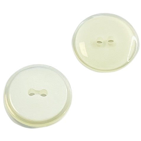 Creme/Naturer Perlmuttimitatknopf mit 2-Loch-Befestigung