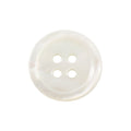 Hemdknopf aus Perlmutt Natur, Echter Perlmuttknopf Natur in Creme/Natur mit 4-Loch-Befestigung