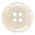 Echter Perlmuttknopf Natur in Creme/Natur mit 4-Loch-Befestigung
