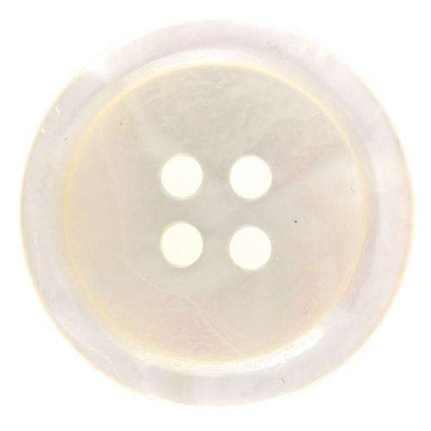 Echter Perlmuttknopf Natur in Creme/Natur mit 4-Loch-Befestigung