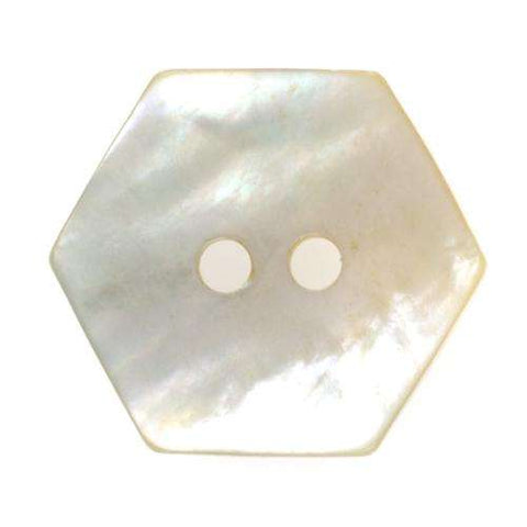Echter Perlmuttknopf Natur in Creme/Natur mit 2-Loch-Befestigung