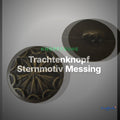 Trachtenknopf Sternmotiv Messing – Ösenknopf TK-13-AG – Clean Showcase