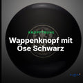 Wappenknopf mit Öse Schwarz – Kunststoffknopf KS-107 – Clean Showcase