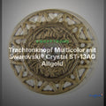 Trachtenknopf Multicolor mit Swarovski® Crystal ST-13AG Altgold – Clean Showcase