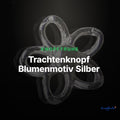 Trachtenknopf Blumenmotiv Silber – Ösenknopf – TK-102S – Clean Showcase