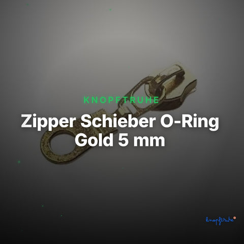 Zipper Schieber O-Ring Gold 5 mm – Metallschieber RV-2 – Clean Showcase