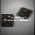 Trachtenknopf Blumenmotiv Schwarz – Ösenknopf – TK-32 – Clean Showcase