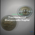 Trachtenknopf Blumenmotiv Kupfer – Ösenknopf – TK-28 – Clean Showcase