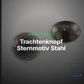 Trachtenknopf Sternmotiv Stahl – Ösenknopf – TK-78 – Clean Showcase