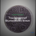 Trachtenknopf Blumenmotiv Braun – 2-Loch Knopf – TK-221 – Clean Showcase