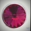 Swarovski Knopf Transparent eingefasster Crystal Fuchsia – Clean Showcase