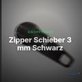 Zipper Schieber 3 mm Schwarz – Metallschieber RV-1 – Clean Showcase