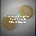 Steinnuss Knopf mit Rand 4-Loch STN-8-Creme – Clean Showcase