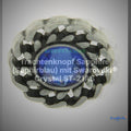 Trachtenknopf Sapphire (Saphirblau) mit Swarovski® Crystal ST-21AS Altsilber – Clean Showcase