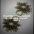 Dirndl Miederösen Edelweiß Altgold mit Swarovski® Crystal – TS-100 – Clean Showcase