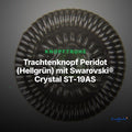 Trachtenknopf Peridot (Hellgrün) mit Swarovski® Crystal ST-19AS Altsilber – Clean Showcase