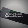 Zipper Anhänger Gurtband Schwarz – Metallzipper ZIP-2 – Clean Showcase