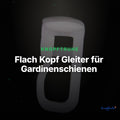 Flach Kopf Gleiter für Gardinenschienen – Clean Showcase