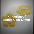 Kinderknopf Blume Gelb 17 mm – Kunststoffknopf KK-105-gelb – Clean Showcase