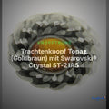 Trachtenknopf Topaz (Goldbraun) mit Swarovski® Crystal ST-21AS Altsilber – Clean Showcase