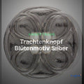 Trachtenknopf Blütenmotiv Silber – 4-Loch Knopf – TK-143S – Clean Showcase