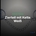 Zierteil mit Kette Weiß – Mini Schnalle ZS-07 – Clean Showcase