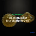 Trachtenknopf Muschelform Gold – Ösenknopf – TK-58 – Clean Showcase