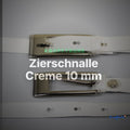 Zierschnalle Creme 10 mm – Metallschnalle ZS-6 – Clean Showcase