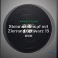 Steinnussknopf mit Zierrand Schwarz 15 mm – Kunststoffknopf STN-130 – Clean Showcase