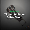 Zipper Schieber Silber 5 mm – Metallschieber RV-2 – Clean Showcase