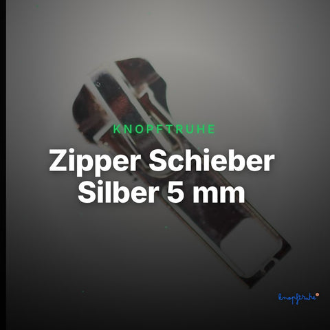 Zipper Schieber Silber 5 mm – Metallschieber RV-2 – Clean Showcase