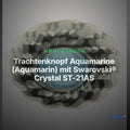 Trachtenknopf Aquamarine (Aquamarin) mit Swarovski® Crystal ST-21AS Altsilber – Clean Showcase