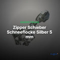 Zipper Schieber Schneeflocke Silber 5 mm – Metallschieber RV-2 – Clean Showcase