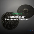 Trachtenknopf Sternmotiv Altsilber – Ösenknopf TK-13-as – Clean Showcase