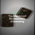 Trachtenknopf Blumenmotiv Altmessing – Ösenknopf – TK-32 – Clean Showcase