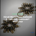 Dirndl Miederösen Edelweiß Altgold mit Swarovski® Multicolor – TS-100 – Clean Showcase