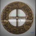 Trachtenknopf Blumenmotiv Messing – Schlitzknopf – TK-183G – Clean Showcase