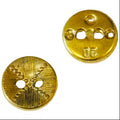 Trachtenknopf Muster Altgold 2-Loch Knopf TK-6 für Dirndl, Janker und Trachtenjacken