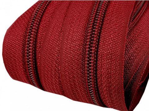 Reißverschluss Meterware Spirale 5 mm dunkel-rot