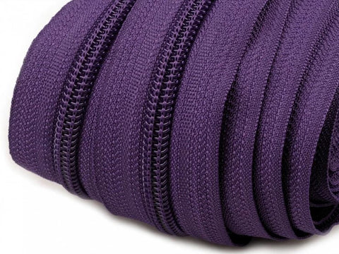 Reißverschluss Meterware Spirale 5 mm  lila - pflaume