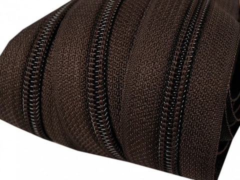 Reißverschluss Meterware Spirale 5 mm braun
