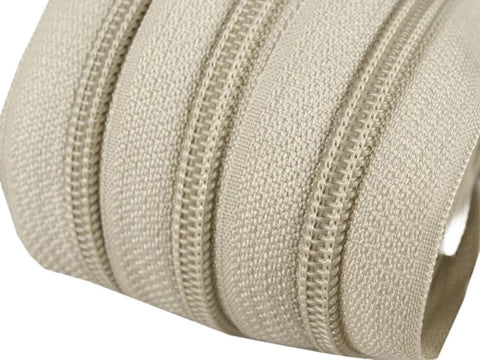 Reißverschluss Meterware Spirale 5 mm Creme