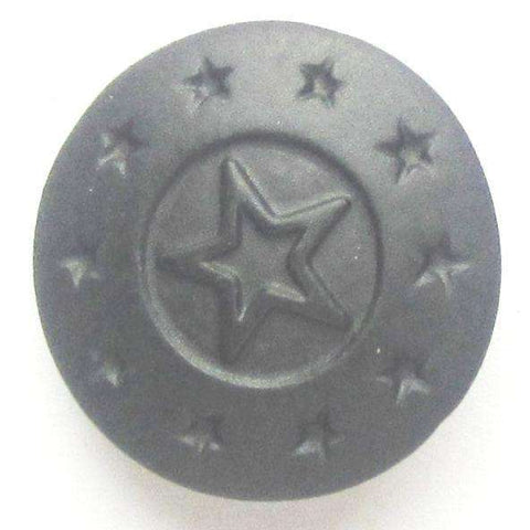 Metallknopf mit Muster in Schwarz mit Öse-Befestigung in 12–23 mm