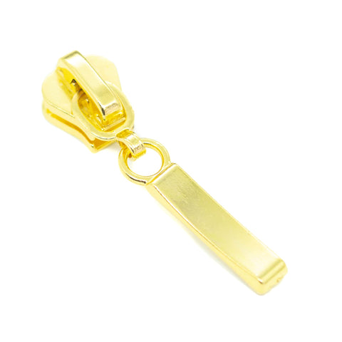 Reißverschluss Schieber flach gold 6 mm
