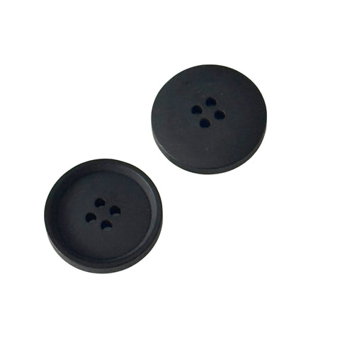 Sakko- und Blazerknopf KS-11 in Schwarz matt mit 4 Löchern