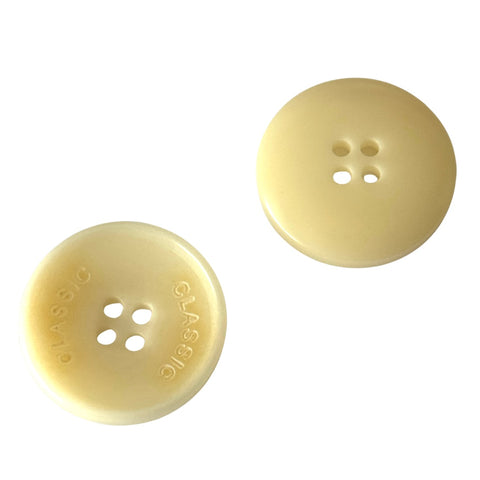 Steinnuss Knopf creme 15-23mm 4 Loch STN-16 mit dekorativer Prägung nachhaltig Knöpfe
