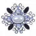 Strass Brosche mit Kettchen