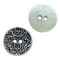 Trachten Knopf mit Ornament TK-146-Altsilber