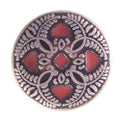 Trachten Knopf mit rotem Ornament TK-70rot
